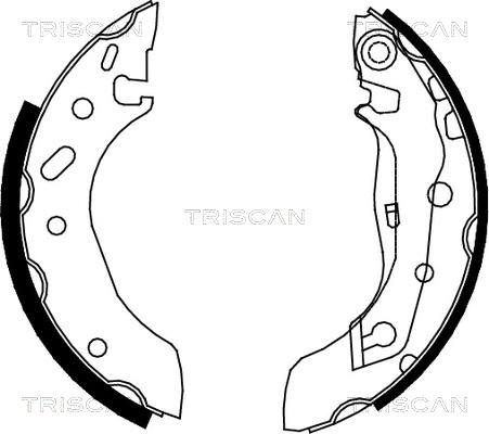 Triscan 8100 10586 - Комплект гальм, барабанний механізм autozip.com.ua