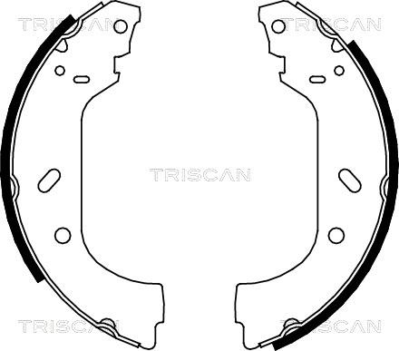 Triscan 8100 10588 - Комплект гальм, барабанний механізм autozip.com.ua