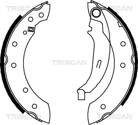 Triscan 8100 10572 - Комплект гальм, барабанний механізм autozip.com.ua