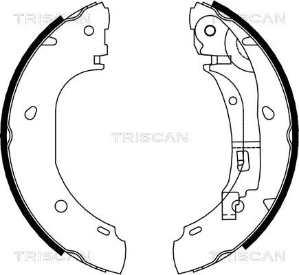 Triscan 8100 10007 - Комплект гальм, барабанний механізм autozip.com.ua