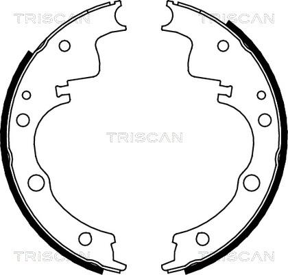 Triscan 8100 10014 - Комплект гальм, барабанний механізм autozip.com.ua