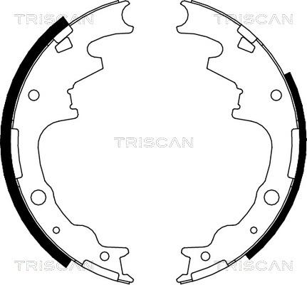 Triscan 8100 10015 - Комплект гальм, барабанний механізм autozip.com.ua