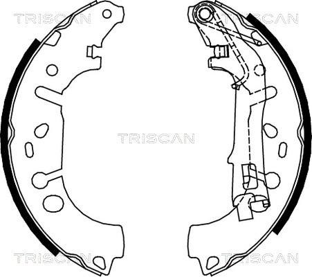Triscan 8100 10012 - Комплект гальм, барабанний механізм autozip.com.ua