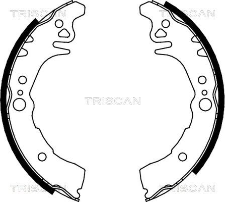 Triscan 8100 10026 - Комплект гальм, барабанний механізм autozip.com.ua