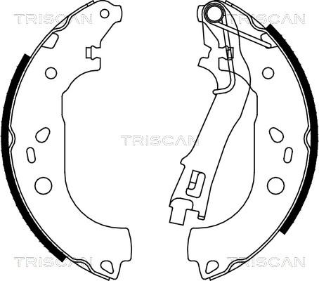 Triscan 8100 10028 - Комплект гальм, барабанний механізм autozip.com.ua