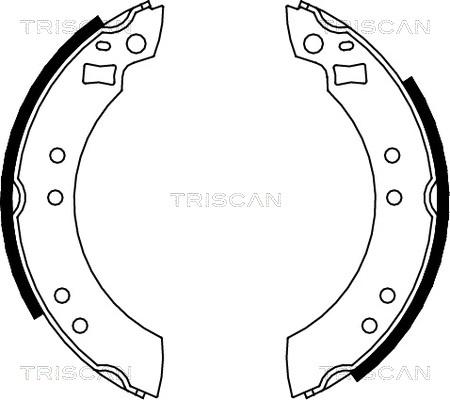 Triscan 8100 10280 - Комплект гальм, барабанний механізм autozip.com.ua