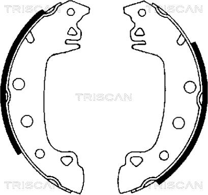 Triscan 8100 10230 - Комплект гальм, барабанний механізм autozip.com.ua
