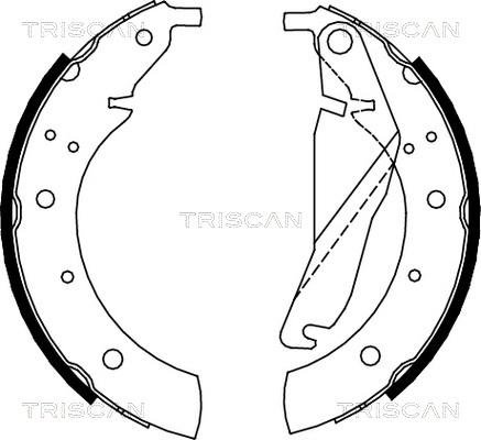 Triscan 8100 11432 - Комплект гальм, барабанний механізм autozip.com.ua