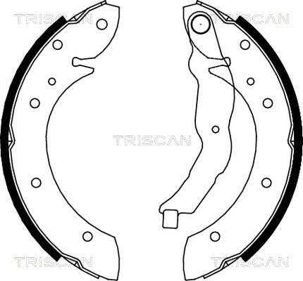 Triscan 8100 11544 - Комплект гальм, барабанний механізм autozip.com.ua