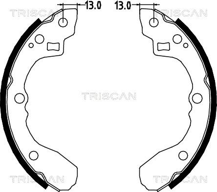 Triscan 8100 18590 - Комплект гальм, барабанний механізм autozip.com.ua