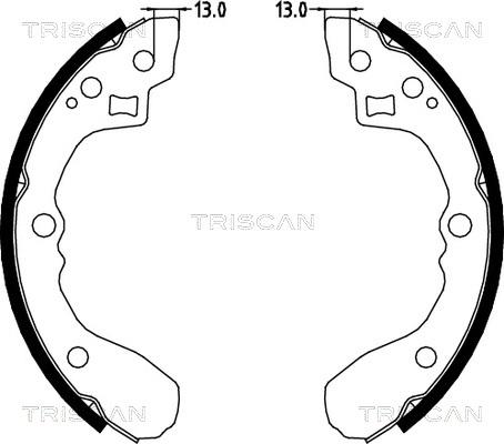 Triscan 8100 18001 - Комплект гальм, барабанний механізм autozip.com.ua