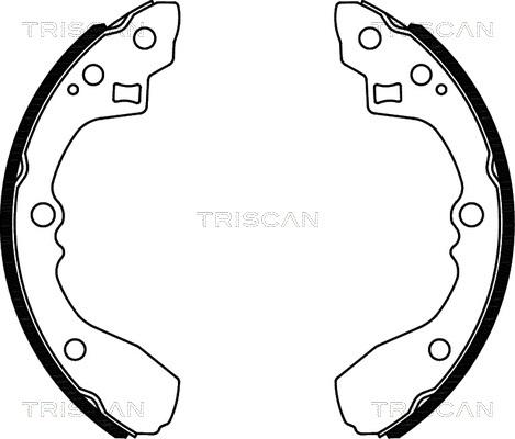 Triscan 8100 18012 - Комплект гальм, барабанний механізм autozip.com.ua