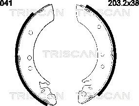 Triscan 8100 13501 - Комплект гальм, барабанний механізм autozip.com.ua