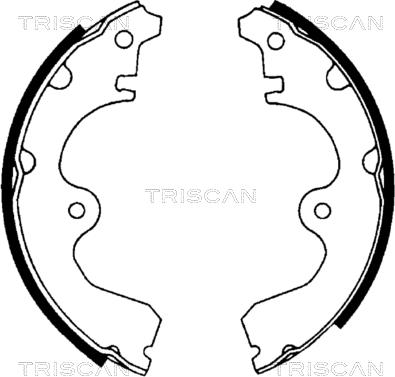 Triscan 8100 13534 - Комплект гальм, барабанний механізм autozip.com.ua