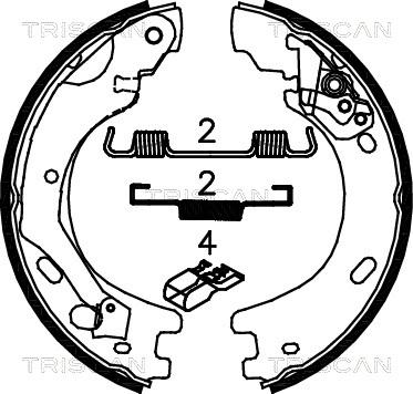 Triscan 8100 17014 - Комплект гальм, ручник, парковка autozip.com.ua