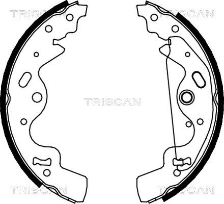 Triscan 8100 17010 - Комплект гальм, барабанний механізм autozip.com.ua