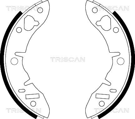 Triscan 8100 17033 - Комплект гальм, барабанний механізм autozip.com.ua