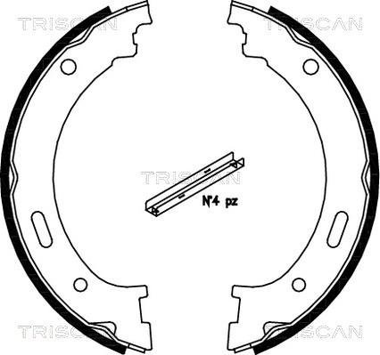 Triscan 8100 80009 - Комплект гальм, ручник, парковка autozip.com.ua