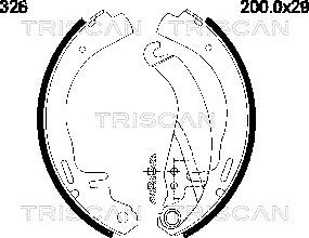 Triscan 8100 24326 - Комплект гальм, барабанний механізм autozip.com.ua