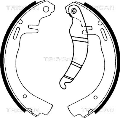 Triscan 8100 24223 - Комплект гальм, барабанний механізм autozip.com.ua