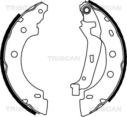Triscan 8100 25635 - Комплект гальм, барабанний механізм autozip.com.ua