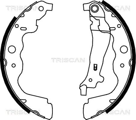 Triscan 8100 25004 - Комплект гальм, барабанний механізм autozip.com.ua