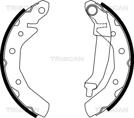 Triscan 8100 21610 - Комплект гальм, барабанний механізм autozip.com.ua