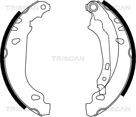 Triscan 8100 28636 - Комплект гальм, барабанний механізм autozip.com.ua