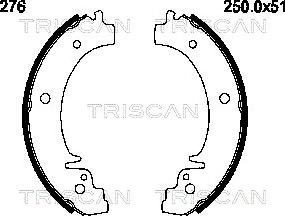 Triscan 8100 70276 - Комплект гальм, барабанний механізм autozip.com.ua