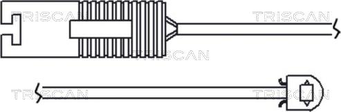 Triscan 8115 11005 - Сигналізатор, знос гальмівних колодок autozip.com.ua