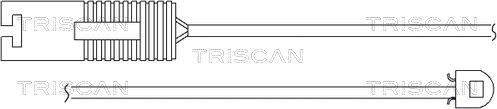 Triscan 8115 11010 - Сигналізатор, знос гальмівних колодок autozip.com.ua