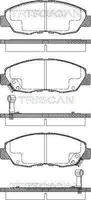 Triscan 8110 40972 - Гальмівні колодки, дискові гальма autozip.com.ua