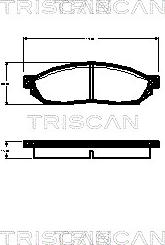 Triscan 8110 40055 - Гальмівні колодки, дискові гальма autozip.com.ua