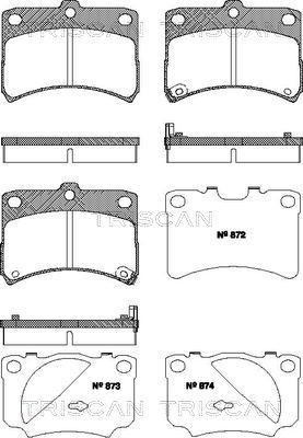 Triscan 8110 41004 - Гальмівні колодки, дискові гальма autozip.com.ua