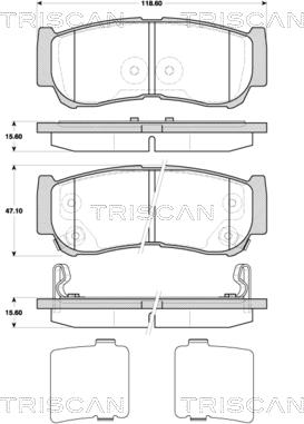 Triscan 8110 43030 - Гальмівні колодки, дискові гальма autozip.com.ua