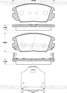 Triscan 8110 43033 - Гальмівні колодки, дискові гальма autozip.com.ua