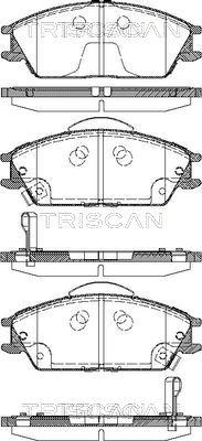 Triscan 8110 43023 - Гальмівні колодки, дискові гальма autozip.com.ua