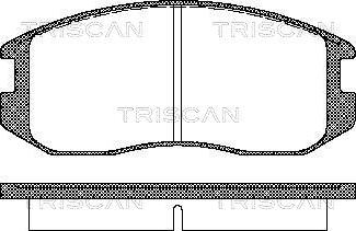 Triscan 8110 42001 - Гальмівні колодки, дискові гальма autozip.com.ua