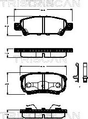 Triscan 8110 42024 - Гальмівні колодки, дискові гальма autozip.com.ua