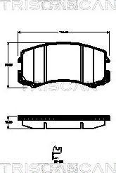 Triscan 8110 42025 - Гальмівні колодки, дискові гальма autozip.com.ua