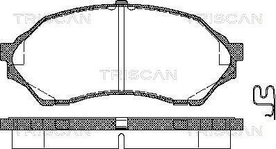 Triscan 8110 50001 - Гальмівні колодки, дискові гальма autozip.com.ua