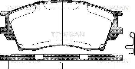 Triscan 8110 50010 - Гальмівні колодки, дискові гальма autozip.com.ua