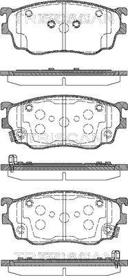 Triscan 8110 50011 - Гальмівні колодки, дискові гальма autozip.com.ua