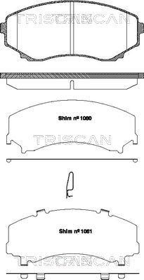 Triscan 8110 50022 - Гальмівні колодки, дискові гальма autozip.com.ua