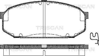 Triscan 8110 50187 - Гальмівні колодки, дискові гальма autozip.com.ua