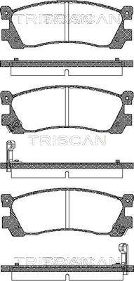Triscan 8110 50896 - Гальмівні колодки, дискові гальма autozip.com.ua