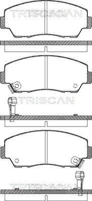 Triscan 8110 50872 - Гальмівні колодки, дискові гальма autozip.com.ua