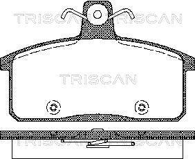Triscan 8110 69012 - Гальмівні колодки, дискові гальма autozip.com.ua