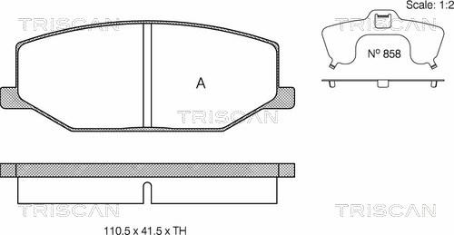 Triscan 8110 69859 - Гальмівні колодки, дискові гальма autozip.com.ua