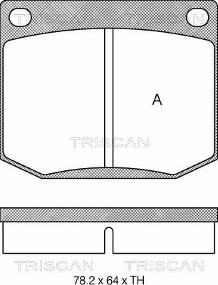 Triscan 8110 65604 - Гальмівні колодки, дискові гальма autozip.com.ua